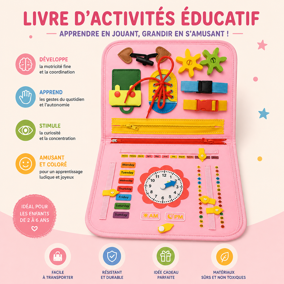 Le Livre d'activités qui l'occupe vraiment, sans écran
